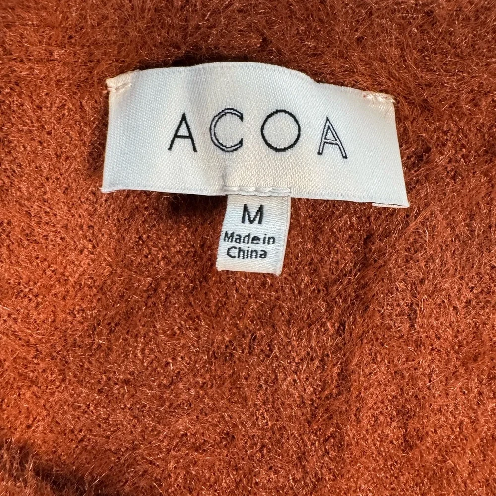 ACOA Women's Cozy Rust Sweater with butterfly sleeves Free people vibes - Picture 2 of 5